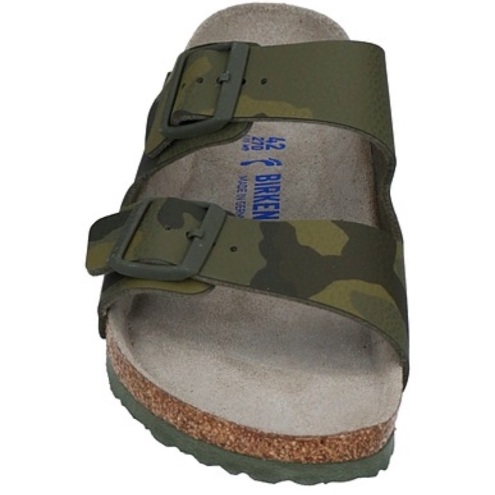 Birkenstock Men’s Camo Green Arizona Two-Strap Sandals